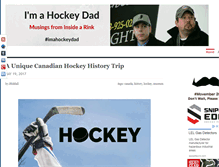 Tablet Screenshot of imahockeydad.com